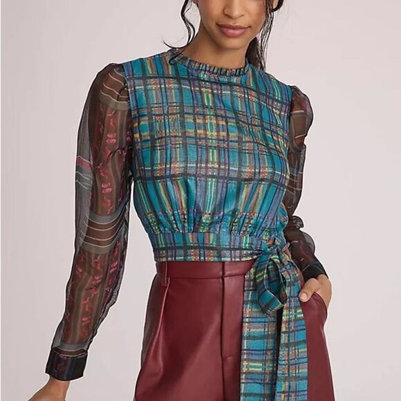 Anthropologie Tops - Roopa Pemmaraju Puff-Sleeved Organza Blouse